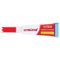 Клей моментальный (суперклей) LAIMA, 3 г, УЛЬТРАПРОЧНЫЙ, отрывная мультикарта