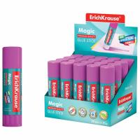 Клей-карандаш ERICH KRAUSE "Magic", 15 г, обесцвечивающийся после высыхания
