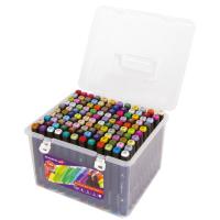 Маркеры для скетчинга двусторонние BRAUBERG ART DEBUT "BLACK", НАБОР 120 шт., пластиковый кейс