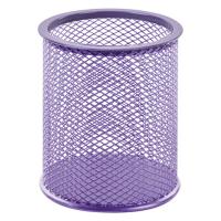 Подставка-органайзер BRAUBERG "Germanium", металлическая, круглое основание, 100х89 мм, фиолетовая