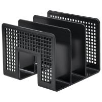 Лоток-сортер для бумаг BRAUBERG "Office-Expert", 3 отделения, 207х212х168 мм, сетчатый черный