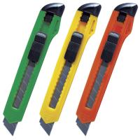 Нож канцелярский 18 мм ERICH KRAUSE "Standard", автофиксатор, корпус ассорти, подвес