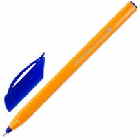 Ручка шариковая масляная BRAUBERG "Extra Glide Orange", СИНЯЯ, трехгранная, узел 0,7 мм, линия письма 0,35 мм