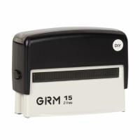 Штамп самонаборный 2-строчный, оттиск 69х10 мм, синий без рамки, GRM 15, КАССА В КОМПЛЕКТЕ