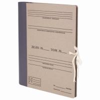 Папка архивная для переплета "Форма 21" 80 мм, с гребешками, 4 отверстия, завязки, STAFF