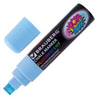 Маркер меловой "POP-ART" ГОЛУБОЙ, 15 мм, стираемый, для гладких поверхностей, BRAUBERG
