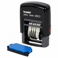 Датер-мини месяц цифрами, оттиск 22х4 мм, синий, TRODAT 4820 BANK, корпус черный