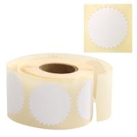 Этикетка самоклеящаяся для опечатывания документов "ЗВЕЗДОЧКА" белая, 52 мм, 500 шт., BRAUBERG