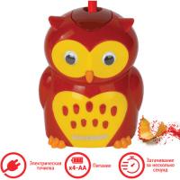 Точилка электрическая ЮНЛАНДИЯ "Совушка", питание от 4 батареек АА, дополнительное сменное лезвие