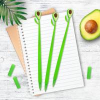 Ручка фигурная шариковая ЮНЛАНДИЯ "Авокадо", мягкий силиконовый корпус, СИНЯЯ, пишущий узел 0,7 мм