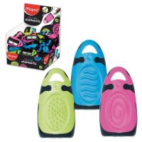 Точилка MAPED (Франция) "Elements", без контейнера, корпус ассорти, дисплей