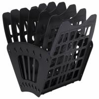 Лоток для бумаг веерный BRAUBERG-SMART, 7-ми секционный, сетчатый, черный