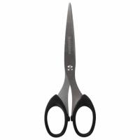 Ножницы BRAUBERG "Classic", 160 мм, черные, классической формы, 2-х сторонняя заточка