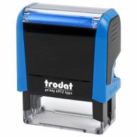 Штамп самонаборный 4-стр, 47х18 мм, синий, TRODAT 4912P4/DB, корпус СИНИЙ, КАССА В КОМПЛЕКТЕ