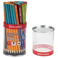Карандаш чернографитный BRAUBERG "MIX", 1 шт., HB, корпус ассорти