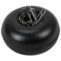 Скрепочница магнитная STAFF, черный корпус