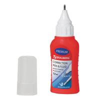 Ручка-корректор + корректирующая жидкость BRAUBERG, 12 мл, 2 в 1: металлический наконечник + кисточка