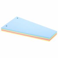 Разделители листов (трапеция 230х120х60 мм) картонные, КОМПЛЕКТ 100 штук, ассорти, BRAUBERG