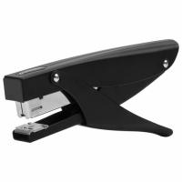 Степлер-плаер BRAUBERG "Extra Easy Press", №24/6, до 30 листов, металлический корпус, черный