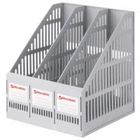 Лоток вертикальный для бумаг BRAUBERG "SMART-MAXI" (254х255х297 мм), 3 отделения, сетчатый, сборный, серый, 231524 Лоток вертикальный для бумаг BRAUBERG "SMART-MAXI" (254х255х297 мм), 3 отделения, сетчатый, сборный, серый, 231524