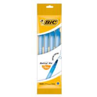 Ручки шариковые BIC "Round Stic", НАБОР 4 шт., СИНИЕ, узел 1 мм, линия письма 0,32 мм, пакет