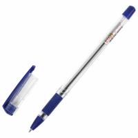 Ручка шариковая масляная с грипом STAFF "Basic OBP-11", СИНЯЯ, узел 1 мм, линия письма 0,5 мм