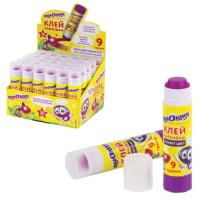 Клей-карандаш цветной ЮНЛАНДИЯ "ЮНЛАНДИК И ХАМЕЛЕОН", 9 г, обесцвечивающийся после высыхания