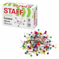 Булавки универсальные STAFF "EVERYDAY", 28 мм, 150 штук, в картонной коробке