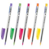Ручка шариковая масляная BRAUBERG "Frost Color", СИНЯЯ, ассорти, узел 0,6 мм, линия письма 0,3 мм