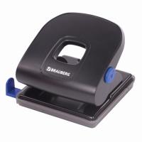 Дырокол металлический BRAUBERG "Extra", до 30 листов, черный