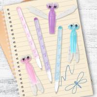 Ручка фигурная шариковая ЮНЛАНДИЯ "Стрекоза", корпус ассорти, СИНЯЯ, пишущий узел 0,7 мм