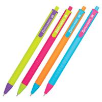 Ручка шариковая автоматическая BRAUBERG "MIX", СИНЯЯ, корпус ассорти, узел 0,7 мм, линия письма 0,35 мм