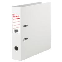 Папка-регистратор BRAUBERG с двухсторонним покрытием из ПВХ, 70 мм, белая