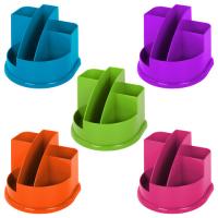 Подставка-органайзер BRAUBERG STYLE COLOR, 5 отделений, 132х122х108 мм, ассорти