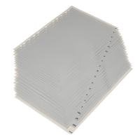 Разделитель пластиковый BRAUBERG, А4, 20 листов, алфавитный А-Я, оглавление, серый, РОССИЯ