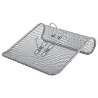 Подставка для календаря большая BRAUBERG "Germanium", металлическая, 57х200х200 мм, серебристая