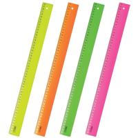 Линейка пластиковая 50 см, "Neon", неоновая, ассорти, ЛН-31443