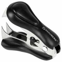 Антистеплер для скоб № 10 и № 24/6, BRAUBERG "ST-100", с фиксатором, черный