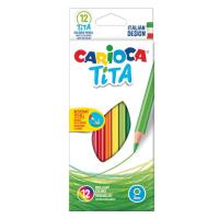 Карандаши цветные CARIOCA "Tita", 12 цветов, шестигранные, грифель 3 мм