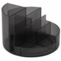 Подставка-органайзер BRAUBERG DELTA, 6 отделений, 130х130х90 мм, тонированная серая