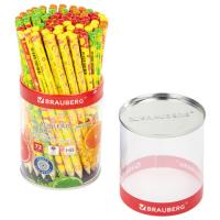 Карандаш чернографитный BRAUBERG "FRESH ZONE", 1 шт., HB, корпус ассорти