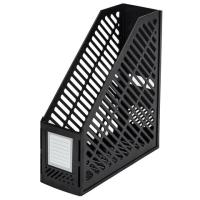 Лоток вертикальный для бумаг BRAUBERG "Office-Expert", 90 мм, сетчатый, сборный, черный