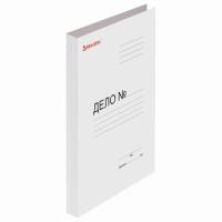 Скоросшиватель картонный мелованный BRAUBERG, гарантированная плотность 320 г/м2, белый, до 200 листов