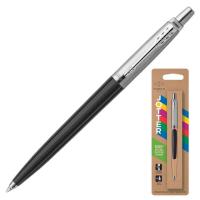Ручка шариковая PARKER "Jotter Plastic CT", корпус черный, детали нержавеющая сталь, блистер, синяя