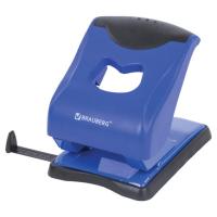 Дырокол BRAUBERG "JET PRO", до 40 листов, сине-черный