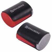 Точилка BRAUBERG "Delta", 2 угла заточки, двусторонняя, пластиковая с контейнером