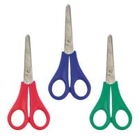 Ножницы ПИФАГОР, 135 мм, с линейкой, цвет ассорти, в картонной упаковке с европодвесом