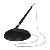 Ручка шариковая настольная BRAUBERG "Стенд-Пен Блэк 2", СИНЯЯ, цепочка, корпус черный, линия письма 0,5 мм