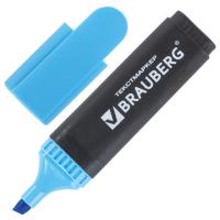 Текстовыделитель BRAUBERG "Contract", ГОЛУБОЙ, линия 1-5 мм