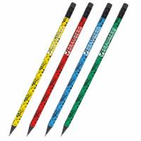 Карандаш чернографитный BRAUBERG, 1 шт., "Fuete", НВ, c ластиком, черное дерево, корпус ассорти